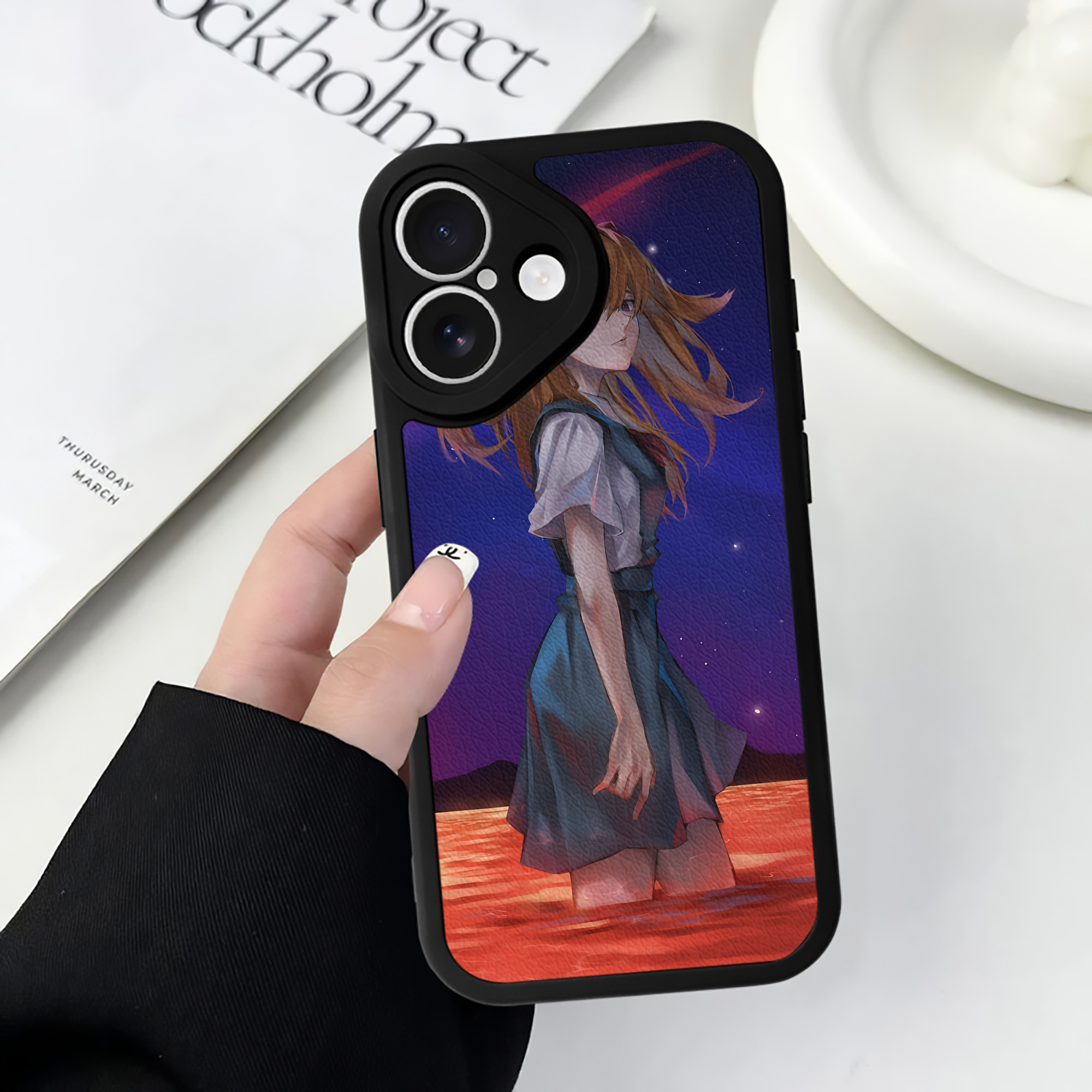 （画像用） EVA 新世紀エヴァンゲリオン 【iPhone 16シリーズ対応】シリコンスマホケース（レザー調） 材質：シリコン